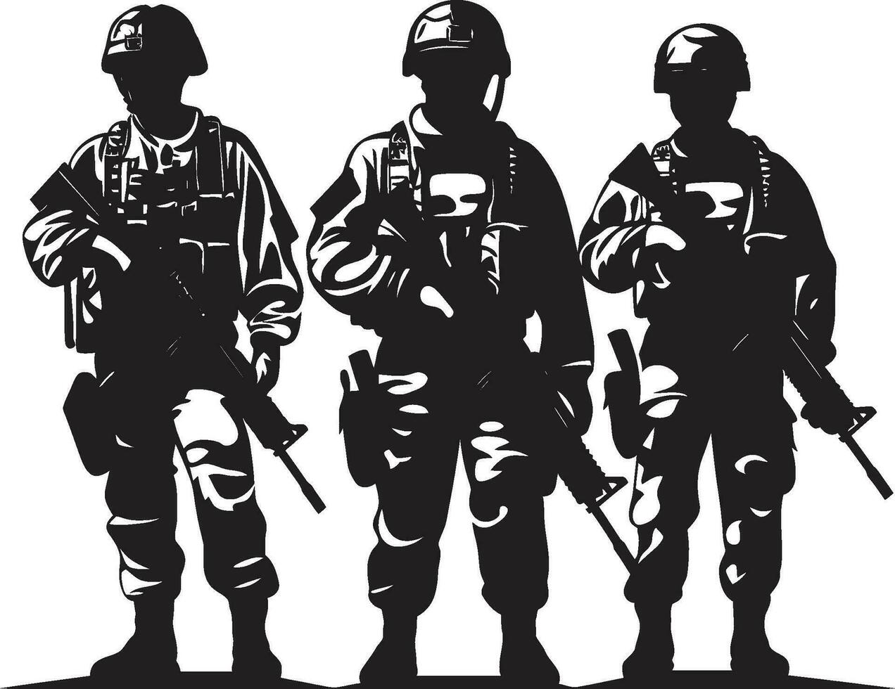 tactisch verdediging corps vector leger groep logo militant brigade zwart iconisch leger ontwerp