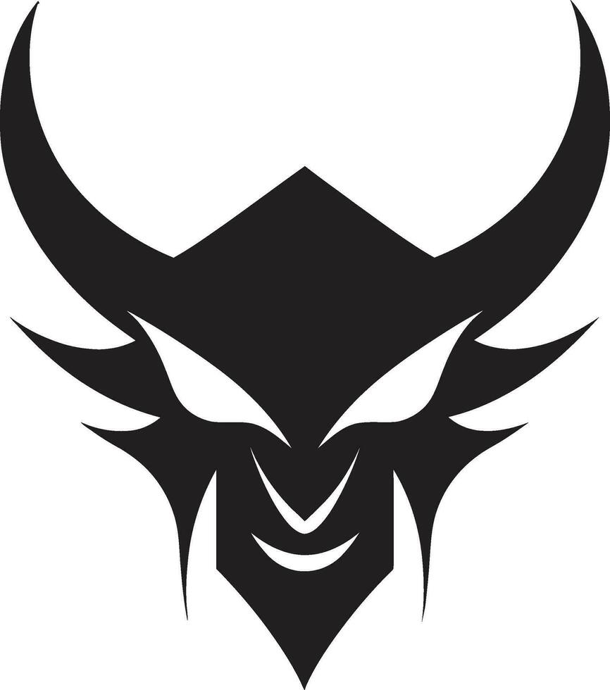 duivels dreiging vector zwart logo van duivel s gezicht helse grijns agressief duivel s gezicht logo ontwerp