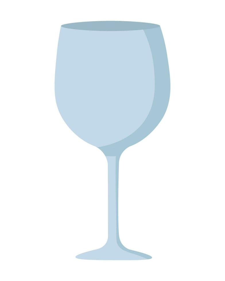 tekening vlak clip art. leeg drinken glas vector