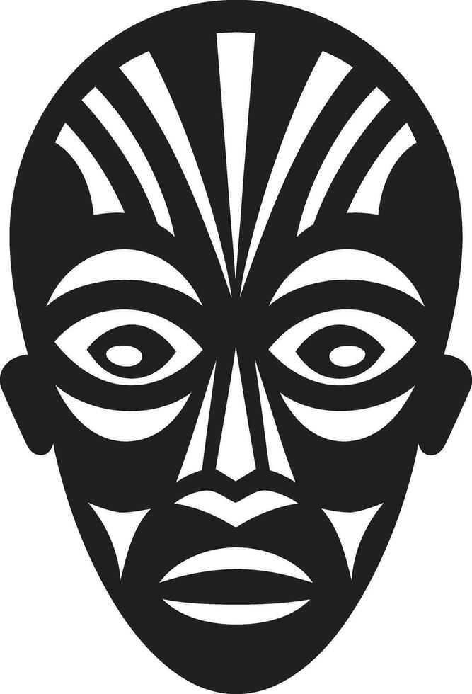 ritueel eerbied iconisch tribal masker logo ontwerp geestelijk identiteit Afrikaanse tribal masker vector icoon