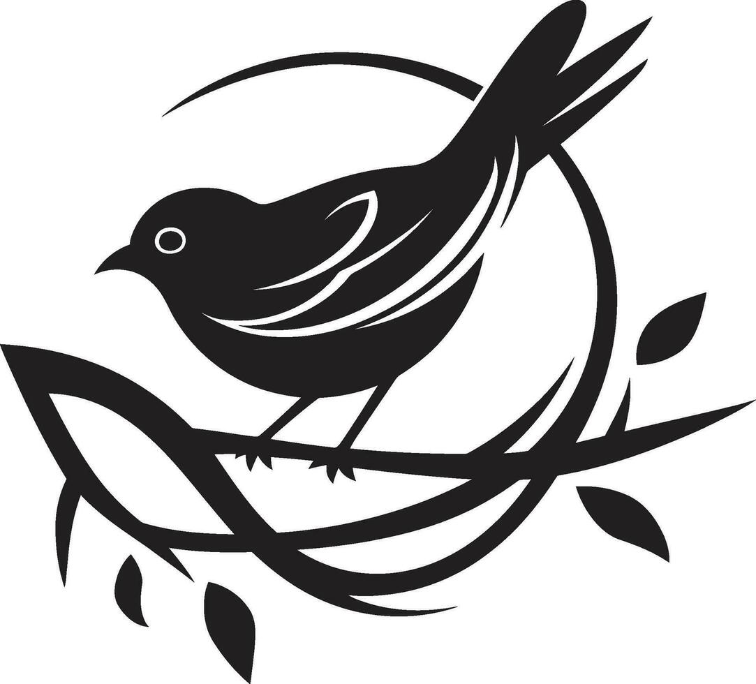 nestcraft vogel kunstenaarstalent embleem wever Vleugels zwart vogel nest logo vector