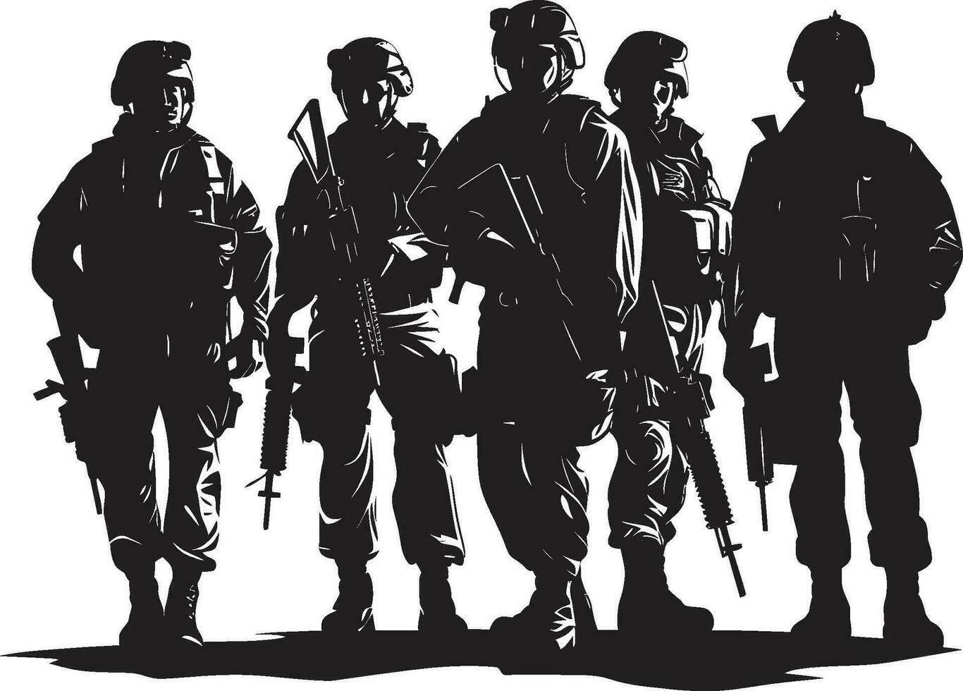 speciaal ops eenheid vector leger vorming soldaat s voorhoede zwart dwingen logo