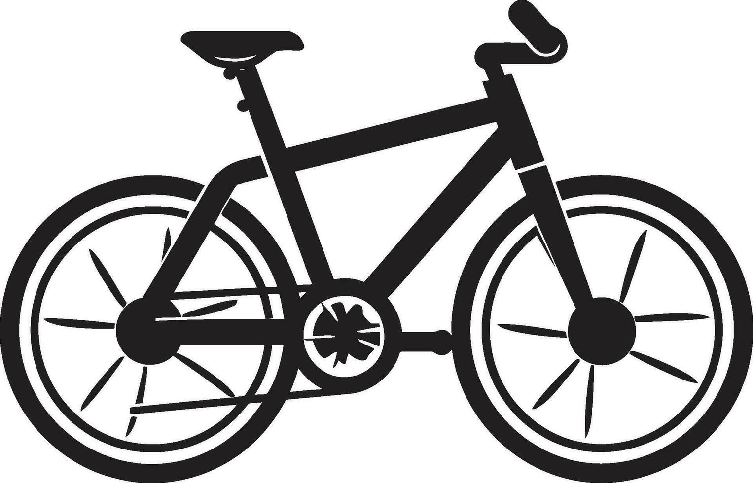 rijder schoo elegant fiets logo cyclusafdruk zwart iconisch fiets ontwerp vector