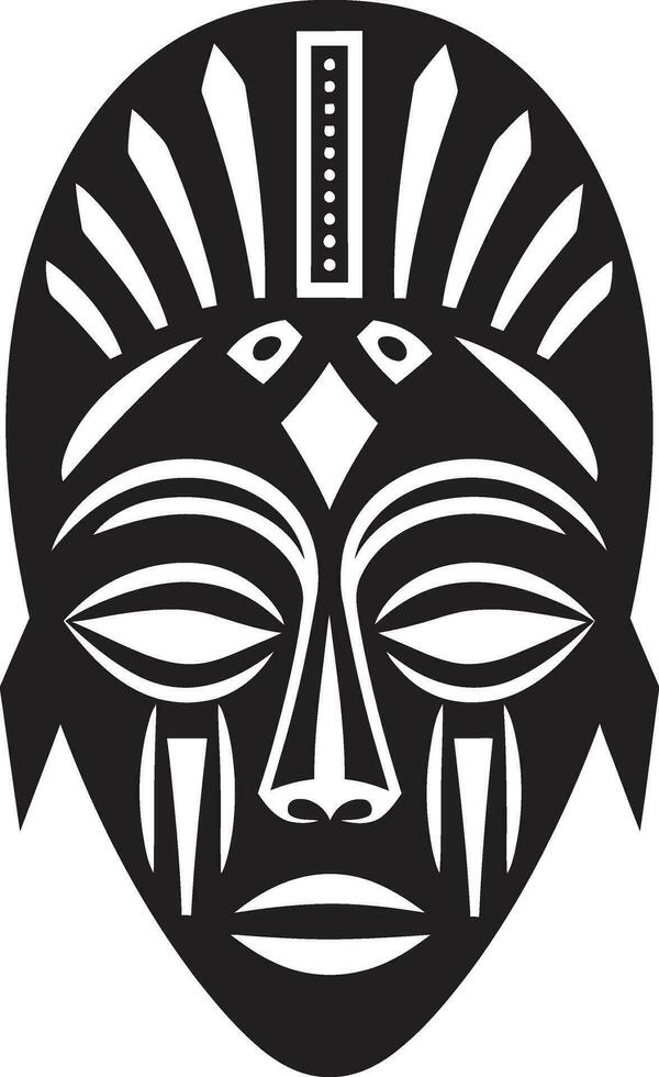 tribal tapijtwerk Afrikaanse masker logo in vector het formulier tribal sluier Afrikaanse masker vector logo ontwerp