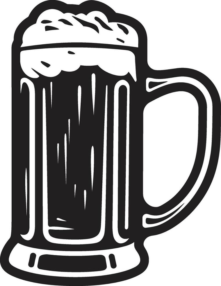 schuimig pint zwart bier glas icoon vat brouwen vector bier embleem