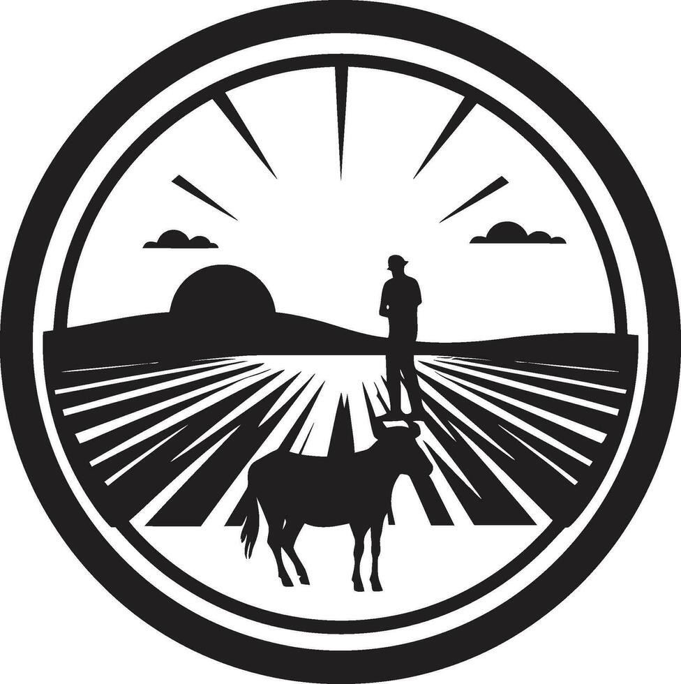 rustiek veilige haven agrarisch boerderij icoon platteland erfgoed zwart vector logo voor boerderijen