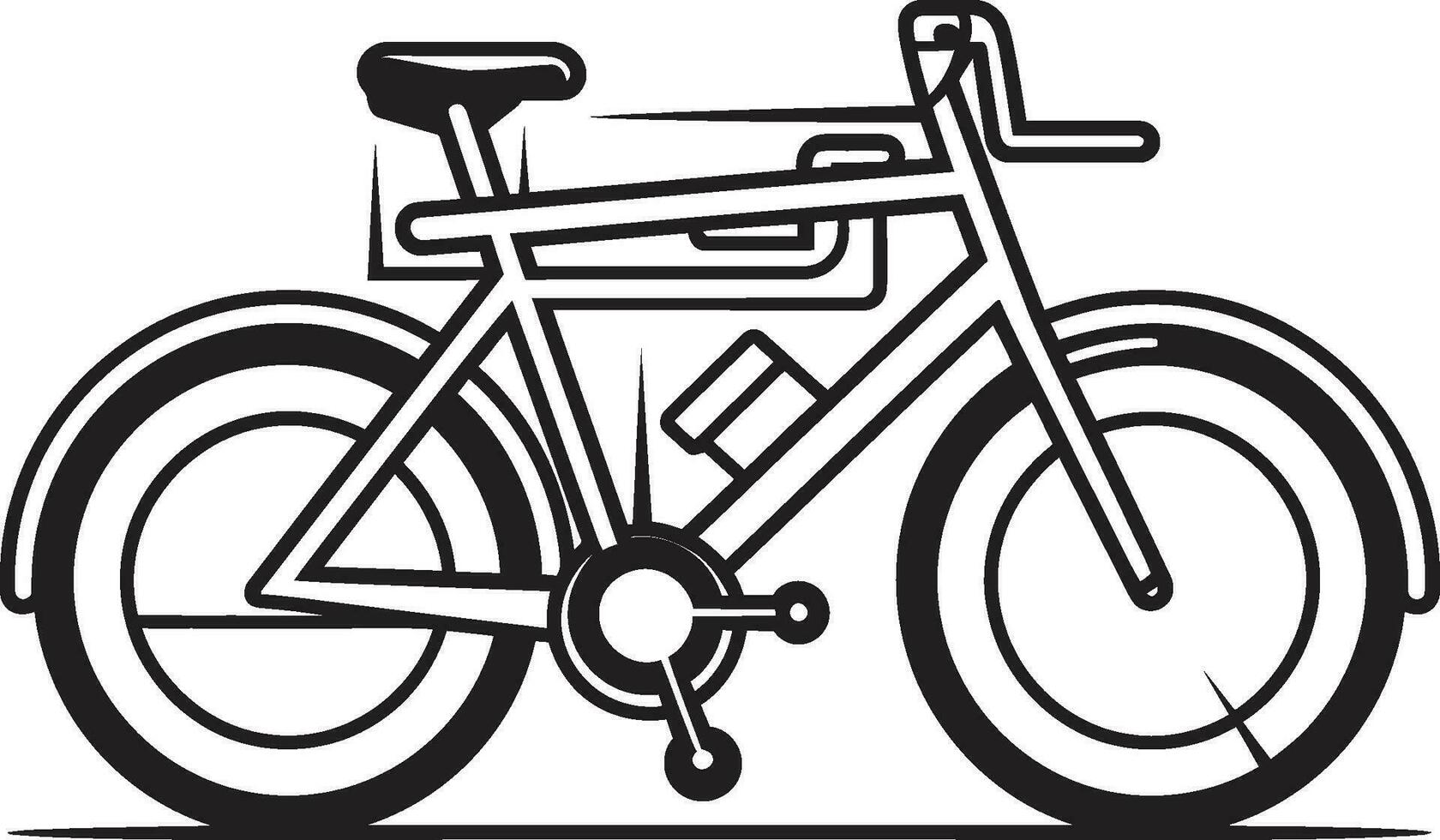 stedelijk fiets vector fiets logo strak rijden zwart fiets symbool