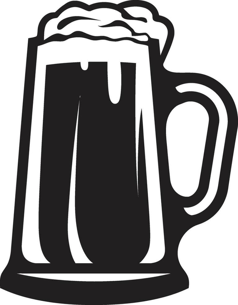 stout symbool zwart ale kroes hop oogst vector bier stein logo