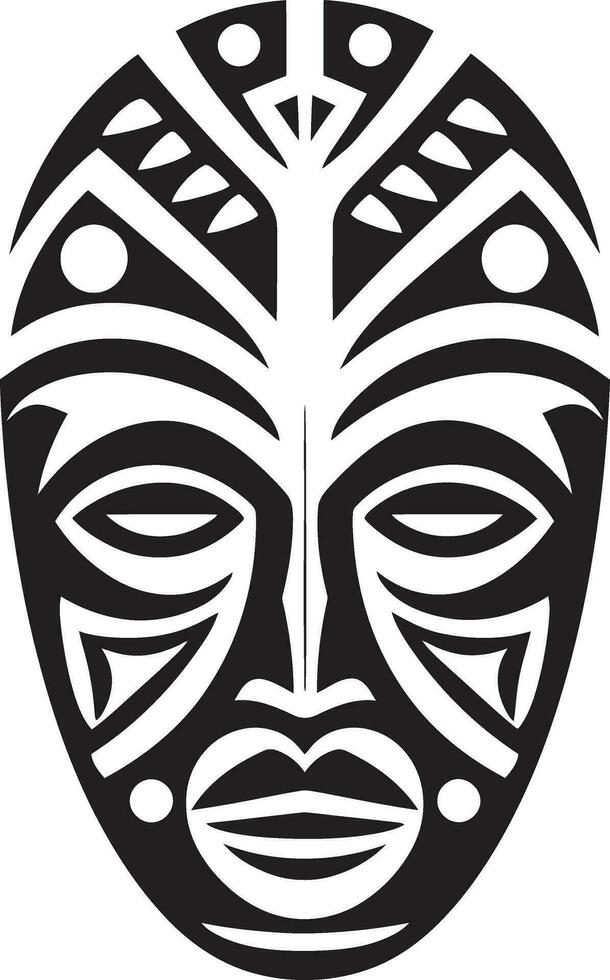 geestelijk echo vector icoon van Afrikaanse masker symbolisch erfgoed Afrikaanse tribal vector logo