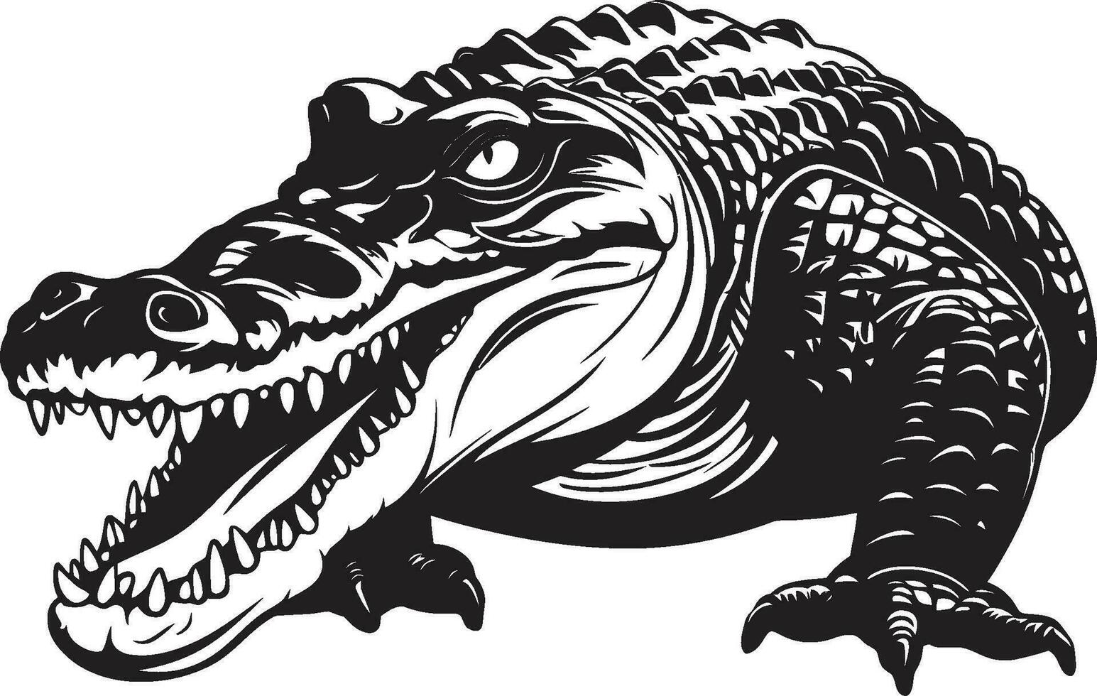 wildernis soeverein vector alligator embleem moeras s majesteit zwart alligator icoon