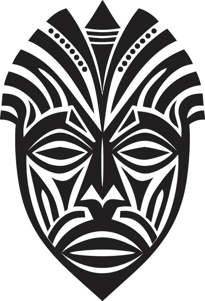 symbolisch identiteit Afrikaanse tribal masker vector icoon tijdloos echo's vector zwart icoon van tribal masker