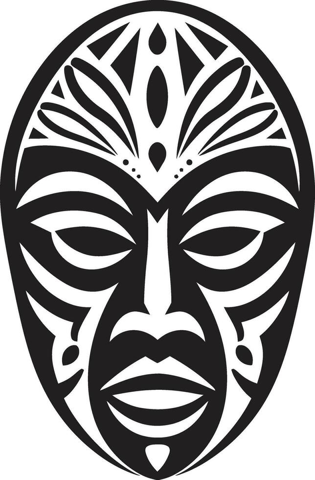 cultureel kroniek Afrikaanse masker in vector het formulier symbolisch silhouet tribal masker logo ontwerp