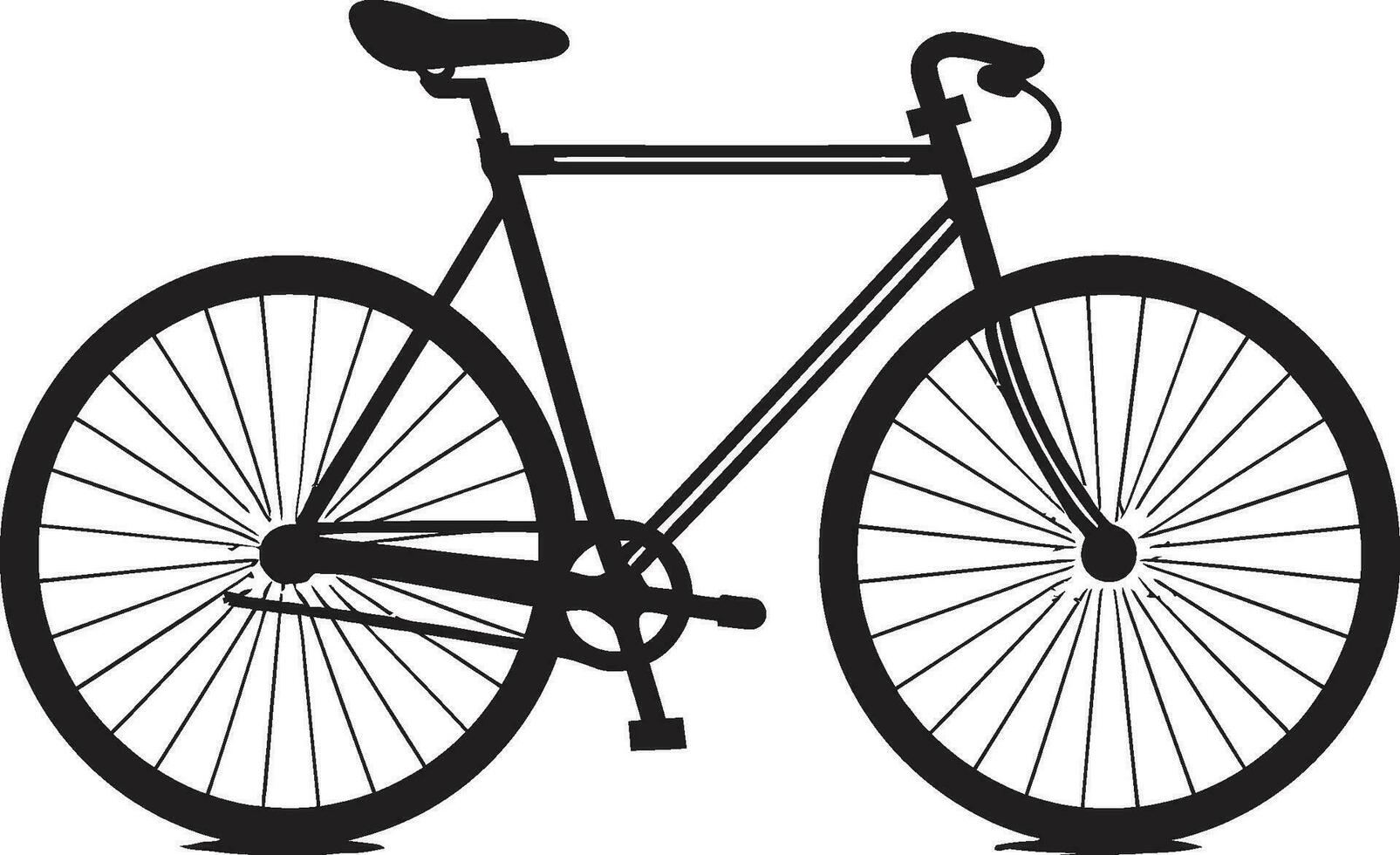 stadsrit vector fiets logo icoon slanke fietser zwart fiets embleem