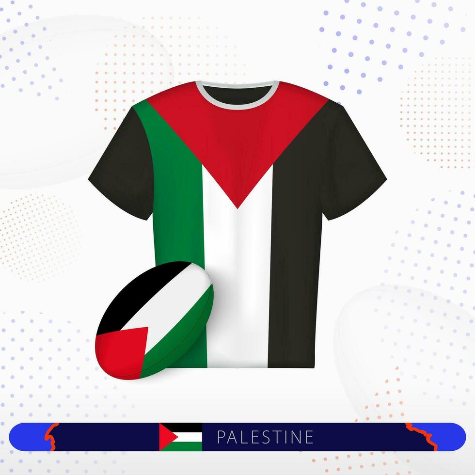 Palestina rugby Jersey met rugby bal van Palestina Aan abstract sport achtergrond. vector