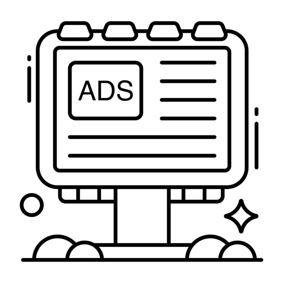 advertentie bord icoon in uniek ontwerp vector