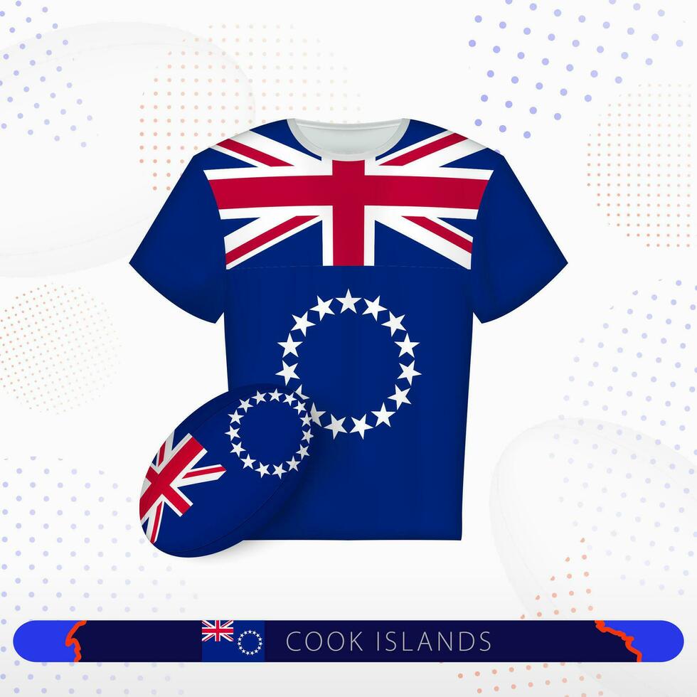 koken eilanden rugby Jersey met rugby bal van koken eilanden Aan abstract sport achtergrond. vector