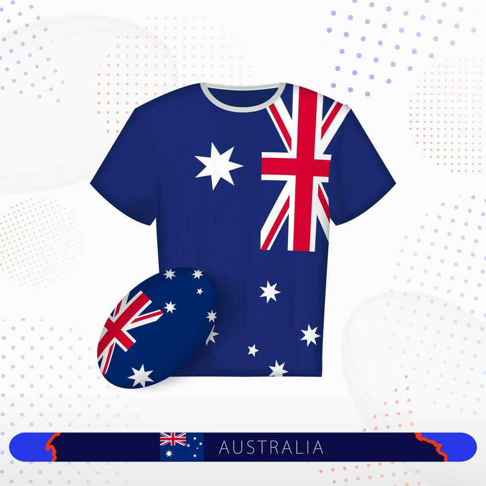 Australië rugby Jersey met rugby bal van Australië Aan abstract sport achtergrond. vector