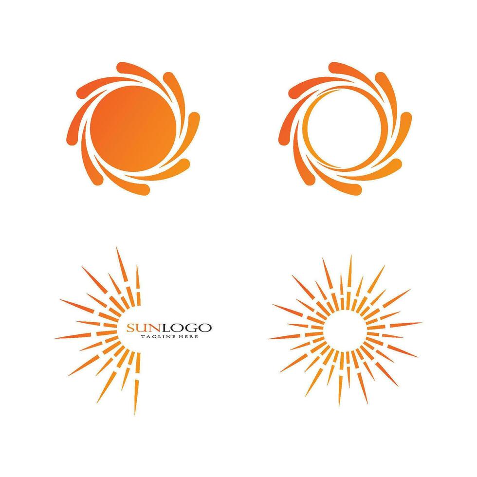 vector zon icoon logo sjabloon