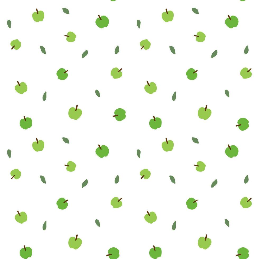 fruitig naadloos patroon met schattig groen appel. patroon voor textiel, omhulsel papier, achtergronden, achtergronden vector