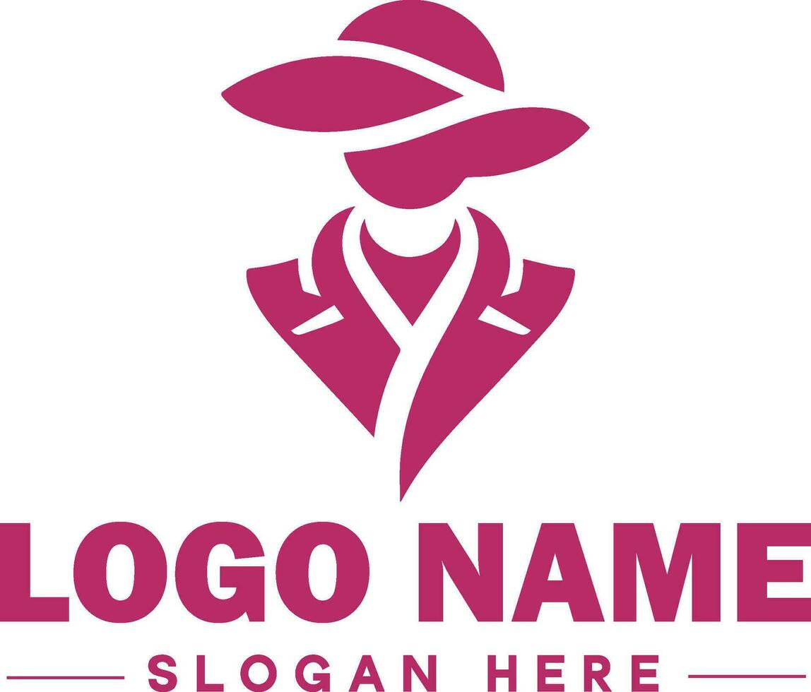 mode logo luxe aantrekkingskracht elegant logo icoon schoon vlak modern minimalistische bedrijf logo bewerkbare vector