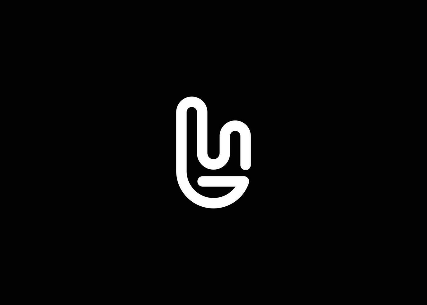 brief m g hand- vector monogram logo ontwerp sjabloon