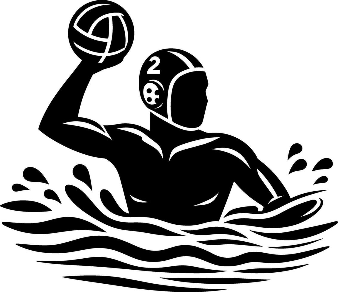 waterpolo speler vector