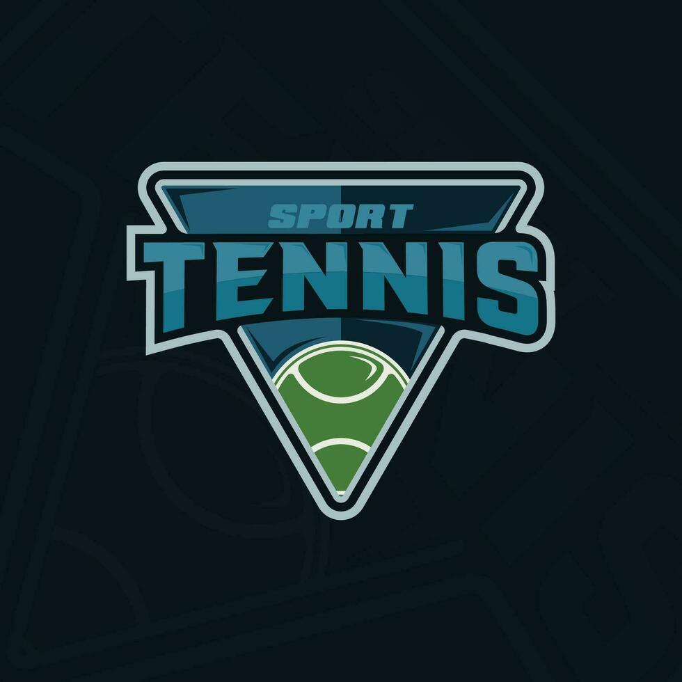 bal van tennis logo embleem vector illustratie sjabloon icoon grafisch ontwerp. sport teken of symbool voor club of toernooi met insigne