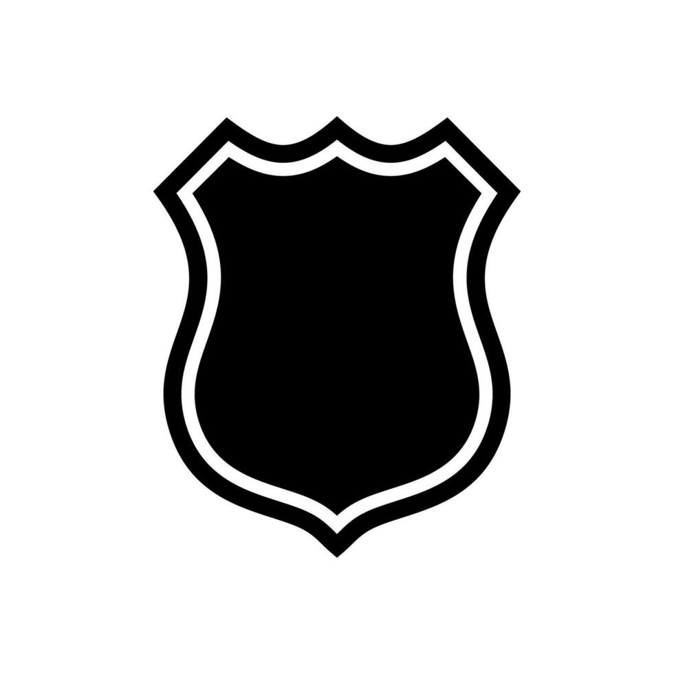 zwart schild icoon geïsoleerd Aan wit achtergrond. vector illustratie