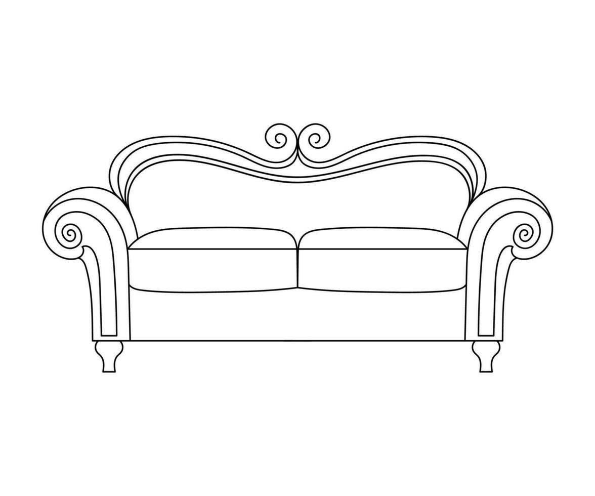 sofa lijn pictogrammen. meubilair ontwerp. verzameling van sofa illustratie. modern meubilair reeks geïsoleerd Aan wit achtergrond. vector