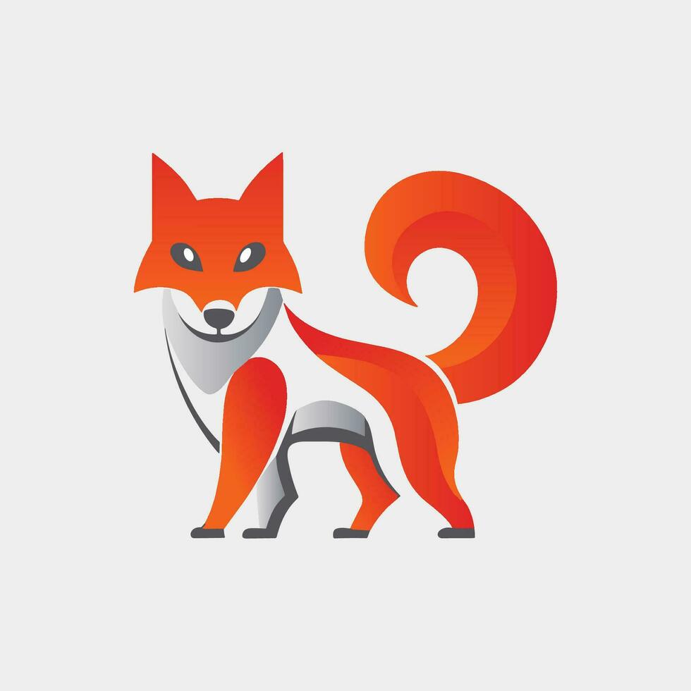 modern minimalistische kitsune logo vector