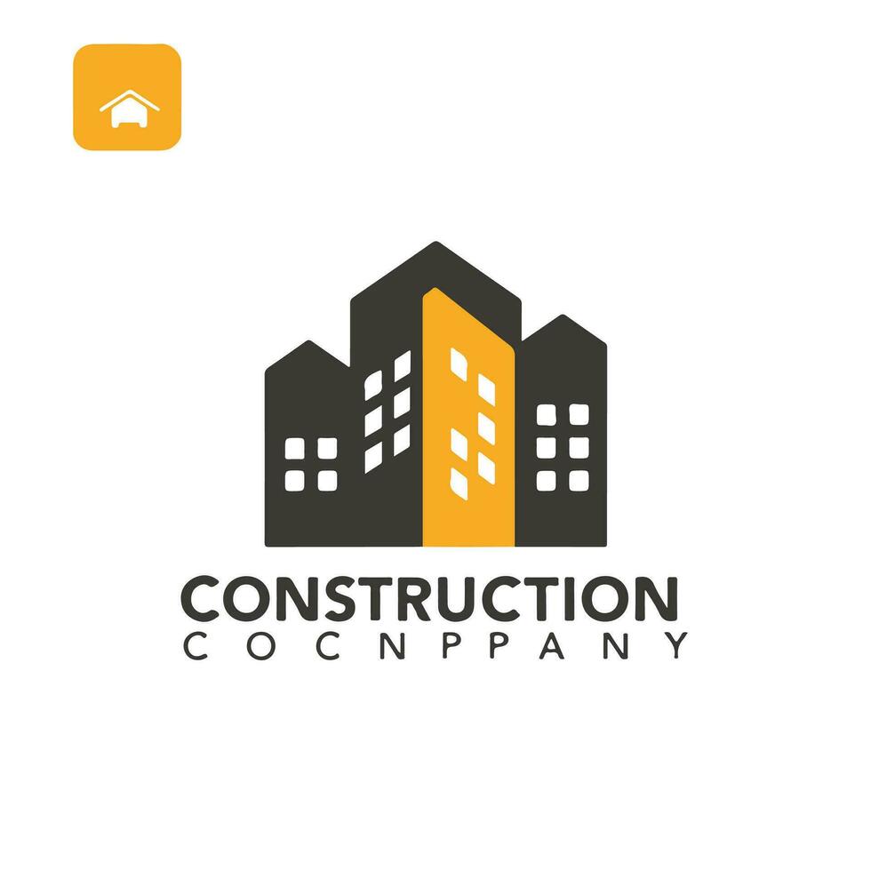 bouw bedrijf logo ontwerp vector