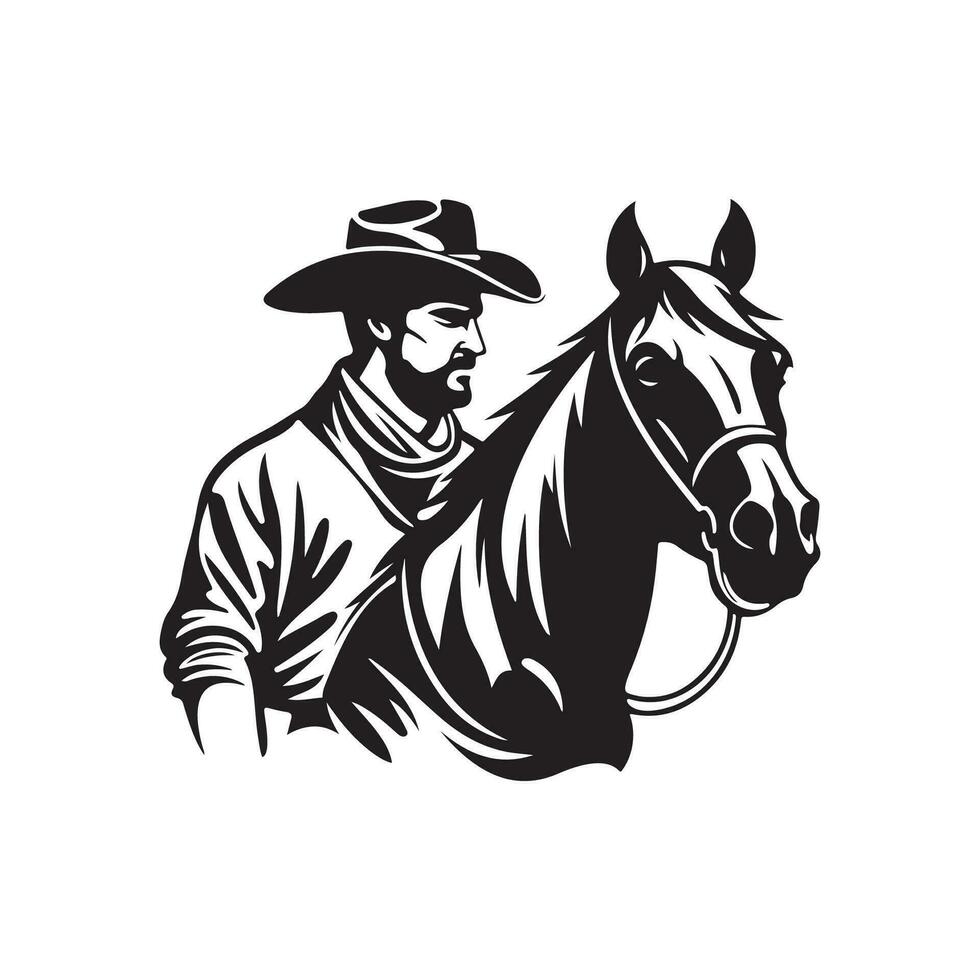 cowboy vector kunst, pictogrammen, en illustratie