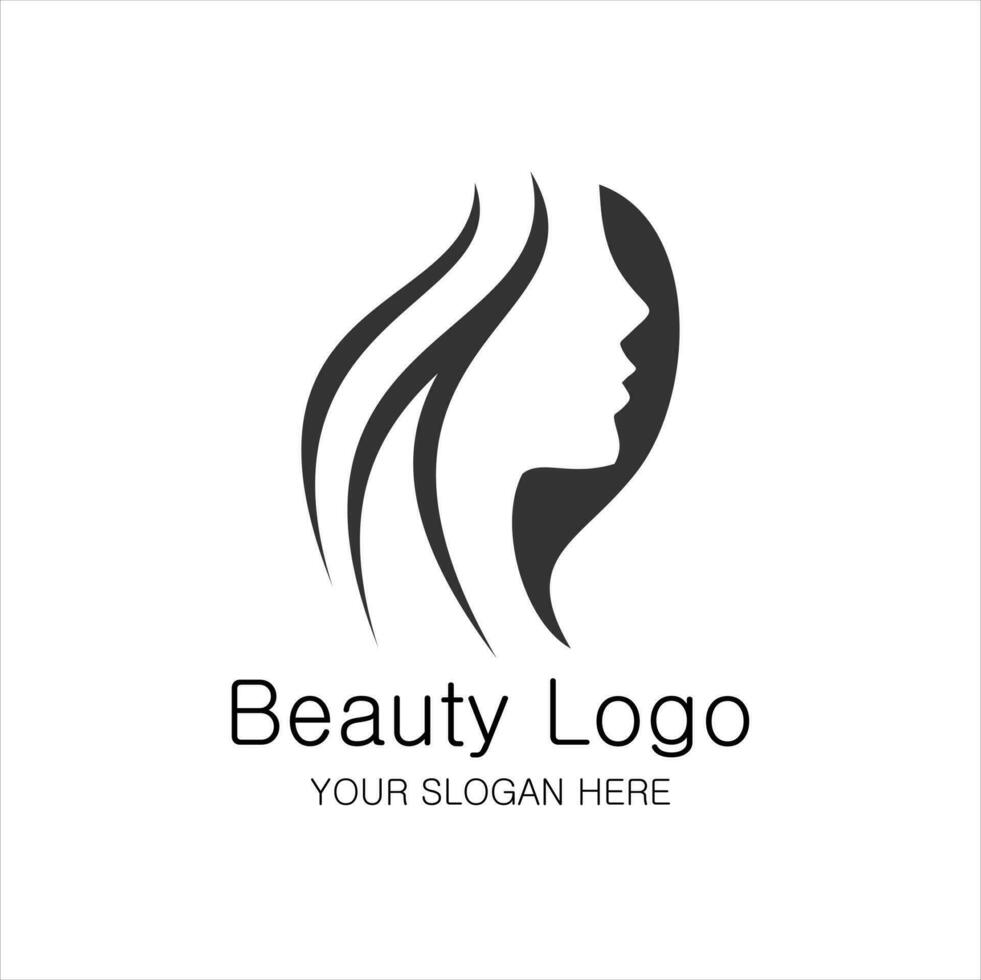 mooi vrouw mode logo. abstract vector sjabloon lineair stijl.