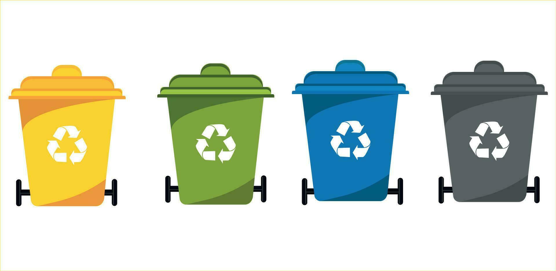 recycle bak vector illustratie. kleurrijk recycle bak