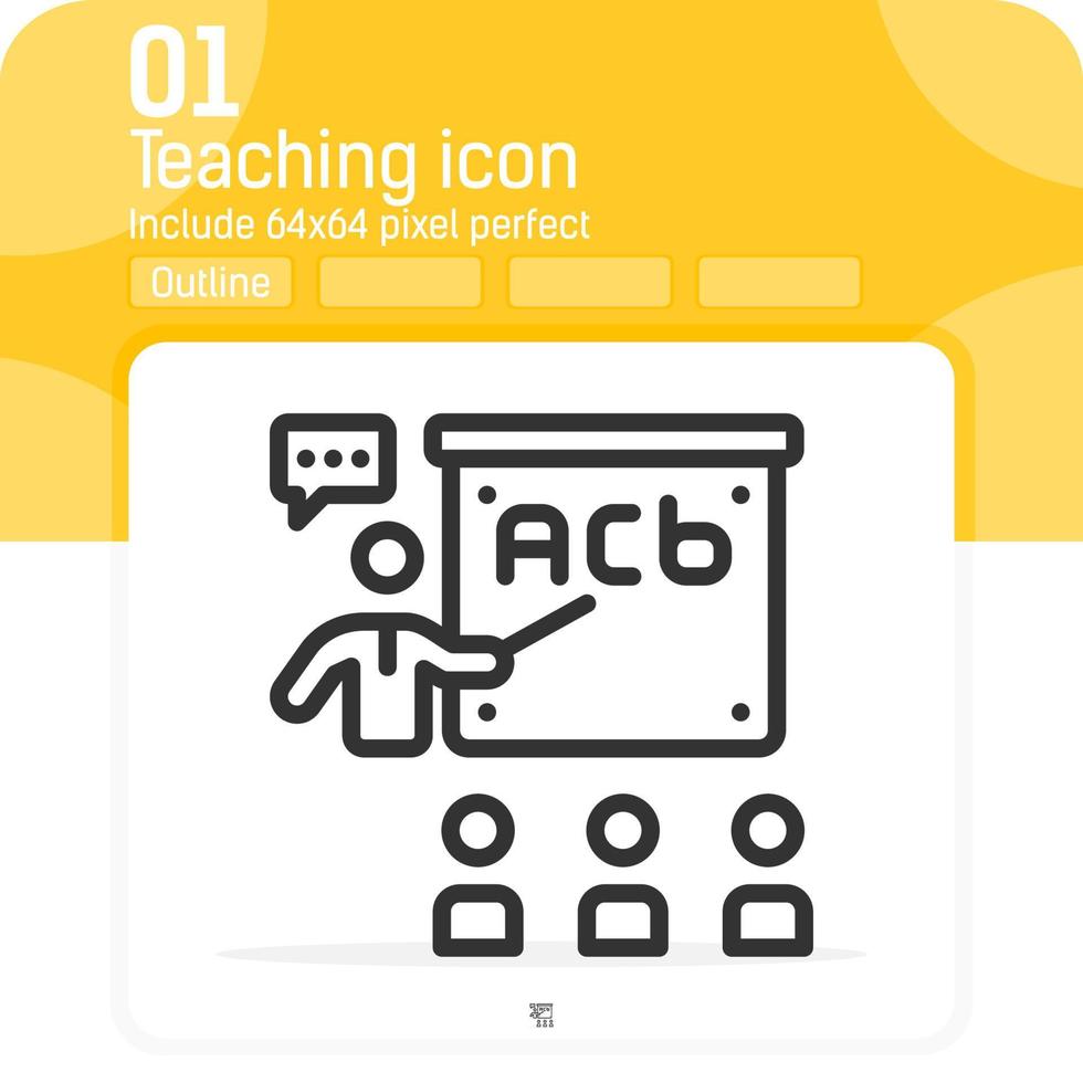 onderwijs premium pictogram met kaderstijl geïsoleerd op een witte achtergrond. lijn vector illustratie teken symbool pixel uitgelijnd pictogram concept voor webdesign, ui, ux, website, logo ontwerp en mobiele apps