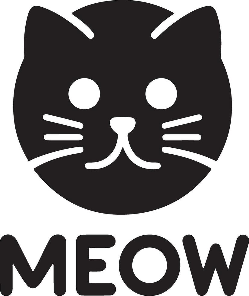 kat hoofd logo vector kunst illustratie, zwart kleur kat hoofd logo