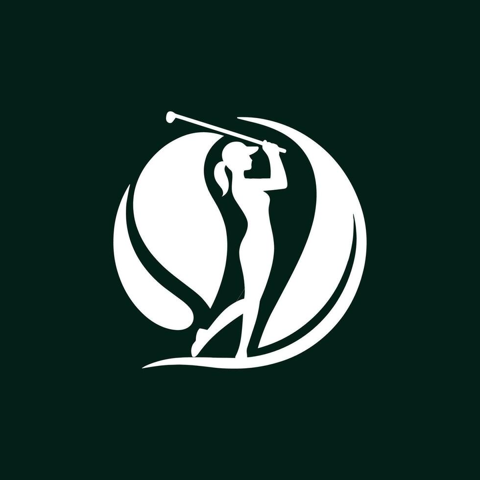 golf club logo ontwerp inspiratie. gemakkelijk, modern minimalistische logo vector