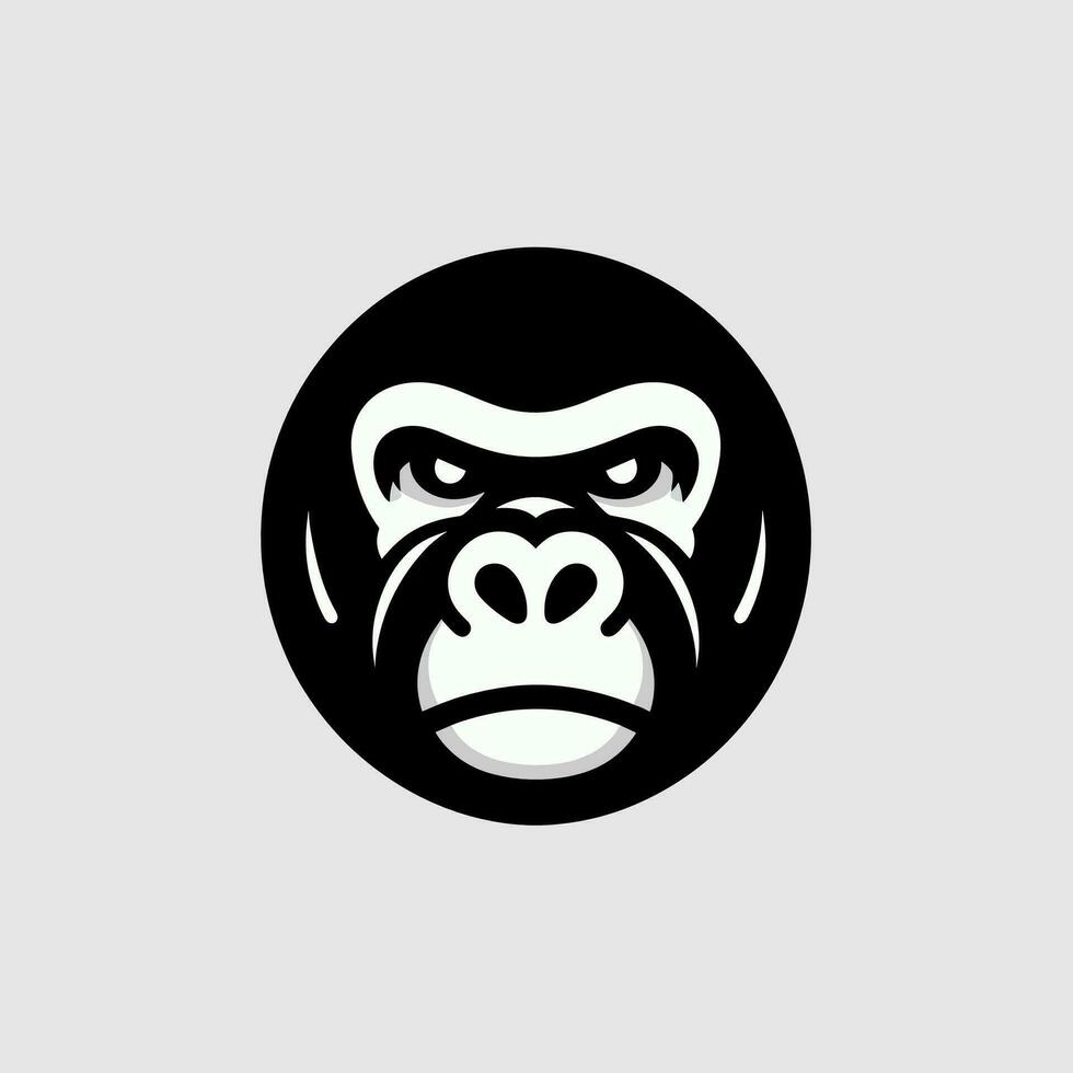 gorilla logo ontwerp illustratie, gorilla vector, minimalistische vector