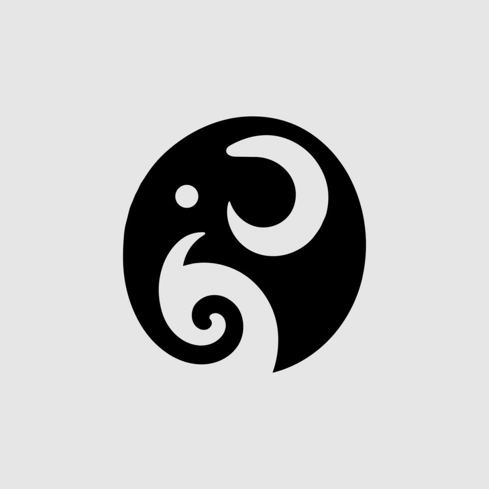 gemakkelijk olifant logo. Afrikaanse dieren in het wild olifant logo icoon vector illustratie