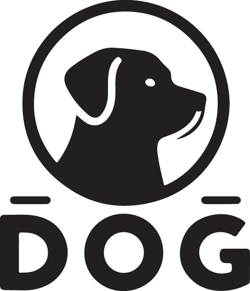 hond hoofd logo vector kunst illustratie, zwart kleur hoofd logo