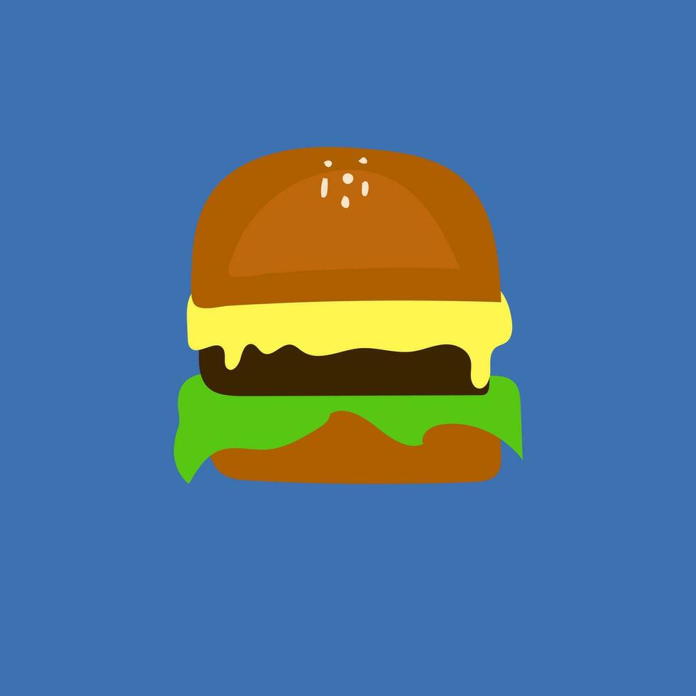 hamburger vlak vector illustratie