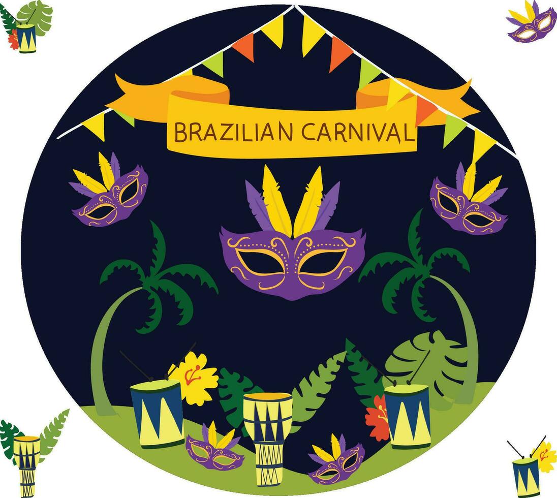 braziliaans carnaval vector illustratie