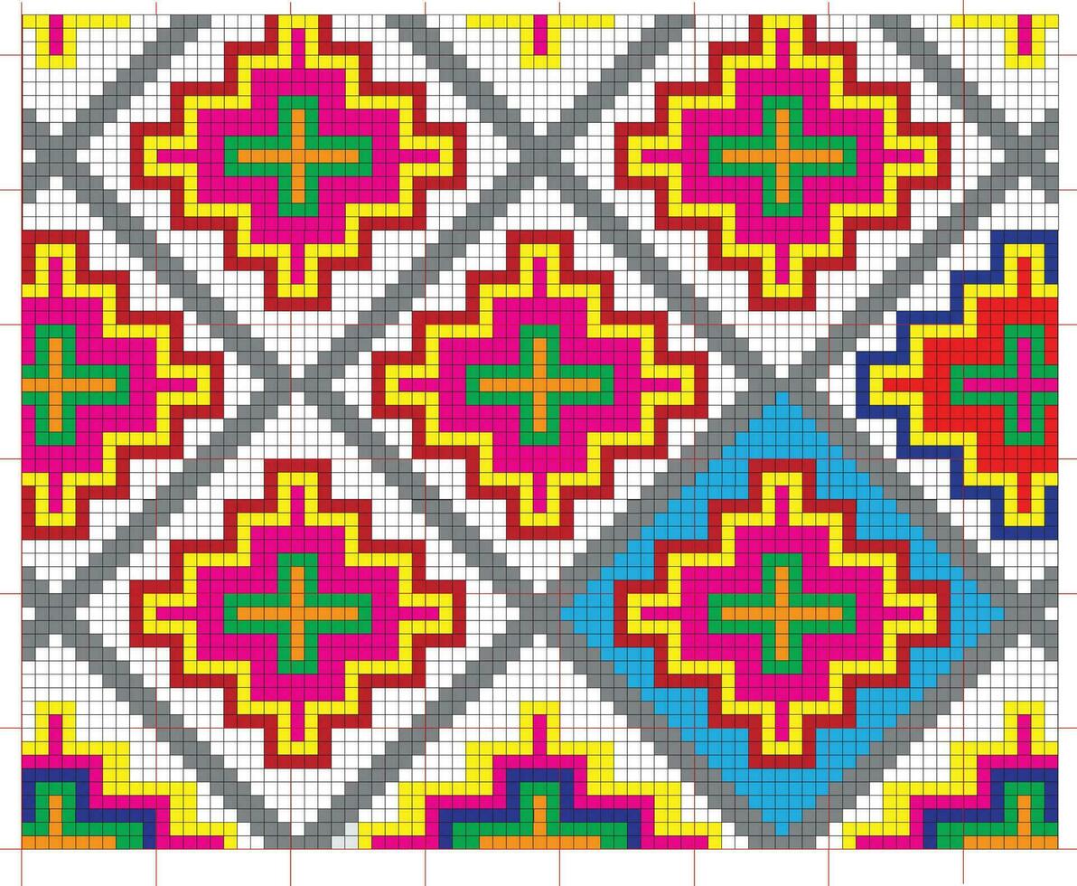 een modern twist Aan een traditioneel tribal patroon. naadloos vector. vector