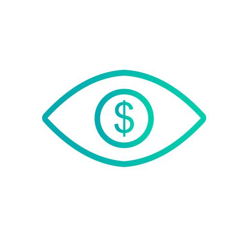 Oog Dollar Vector Icon