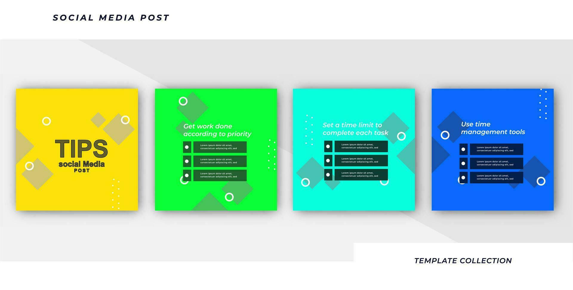 tips sociaal media zelfstudie, tips, post banier lay-out sjabloon achtergrond ontwerp element. pro vector