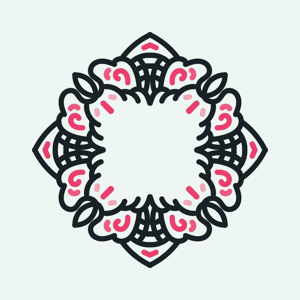 decoratief wijnoogst kader. vector ontwerp. bloemen ornament.