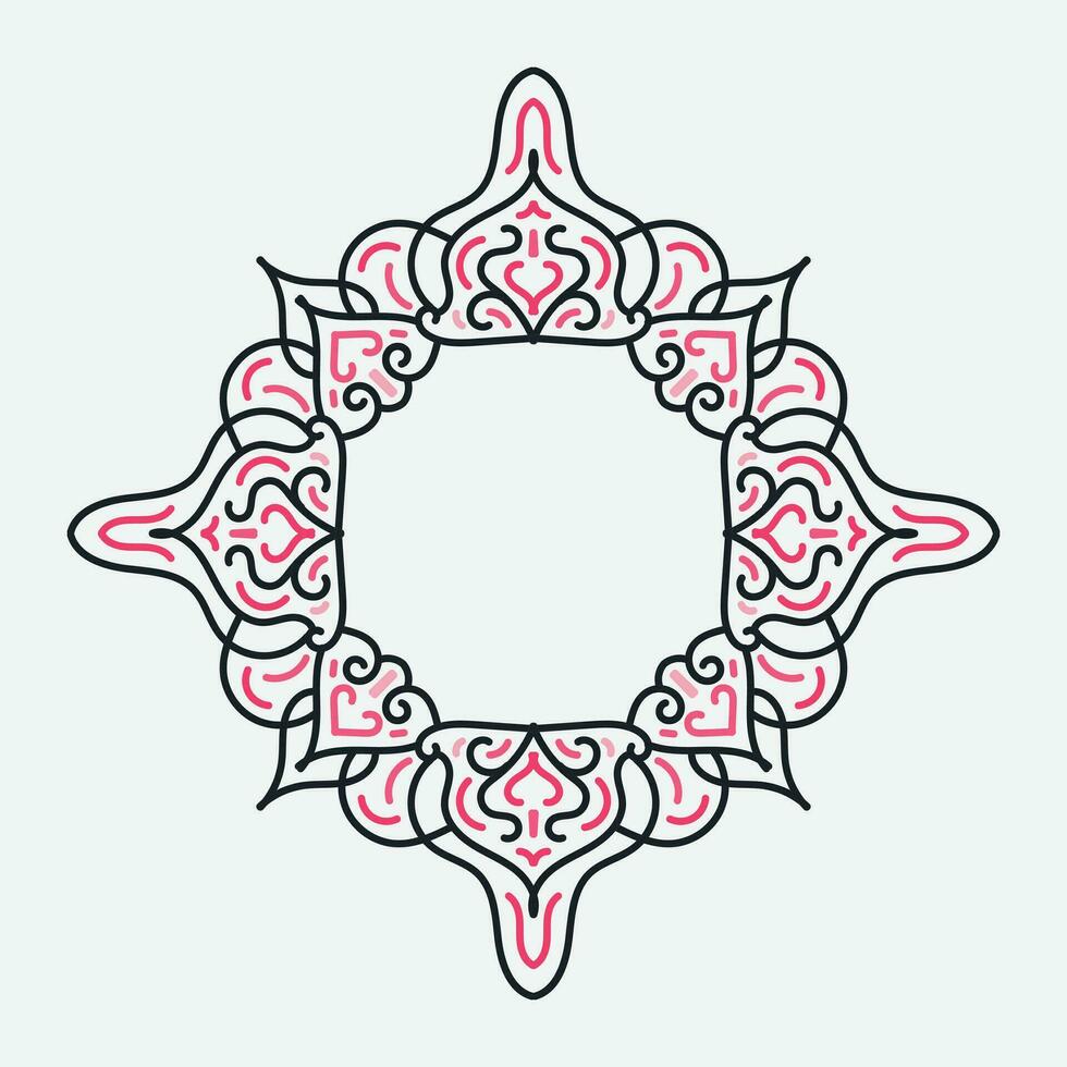 decoratief wijnoogst kader. vector ontwerp. bloemen ornament.