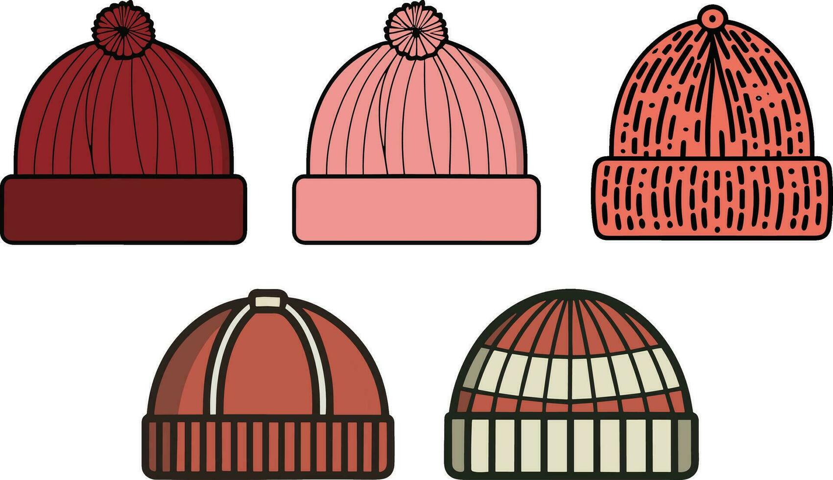 vier verschillend hoeden met verschillend kleuren vector