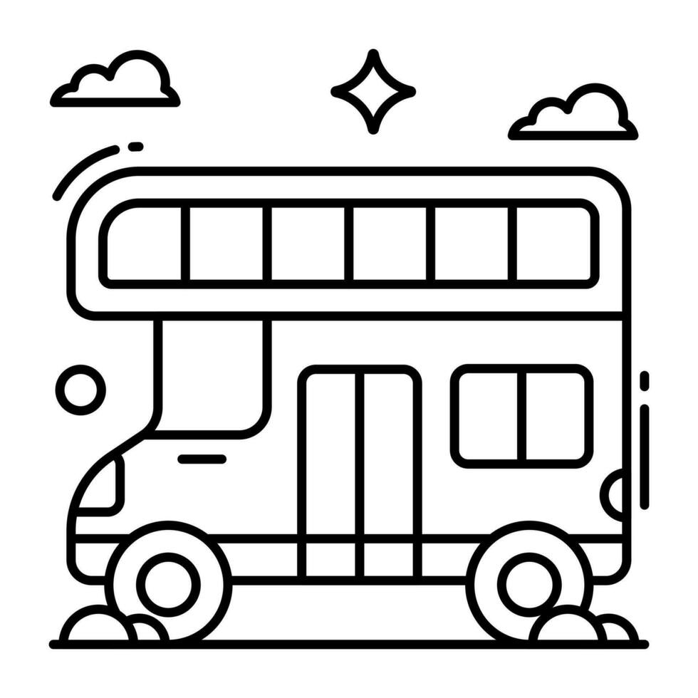 een icoon ontwerp van dubbele decker bus vector