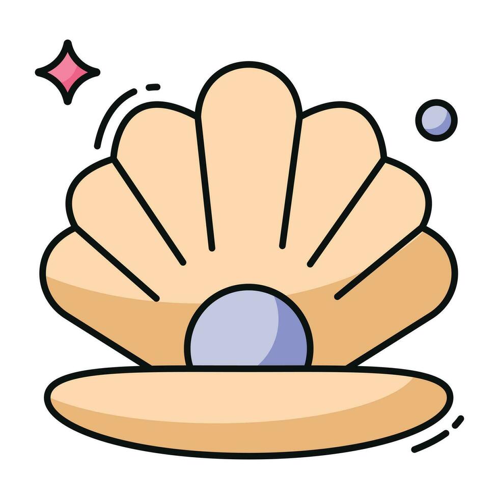 een mooi ontwerp icoon van clam vector